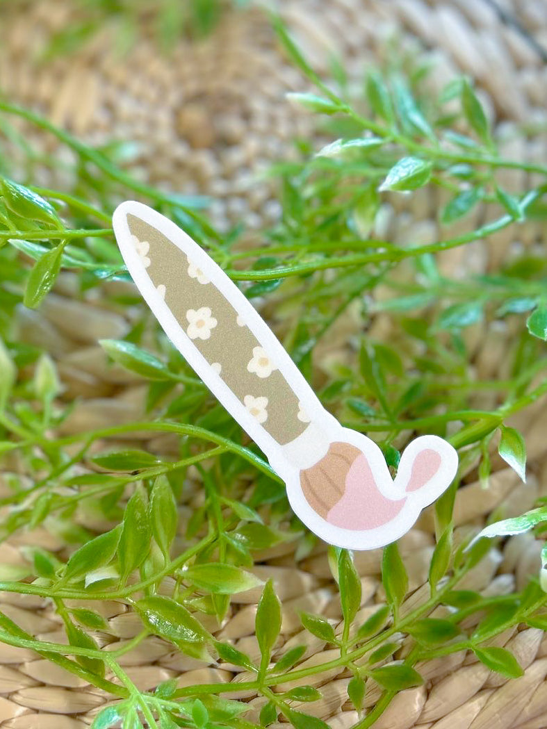 Cozy Paint Brush Matte Vinyl Sticker