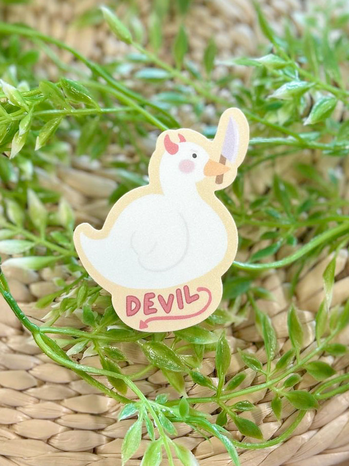 Angel & Devil Goose Matte Vinyl Stickers