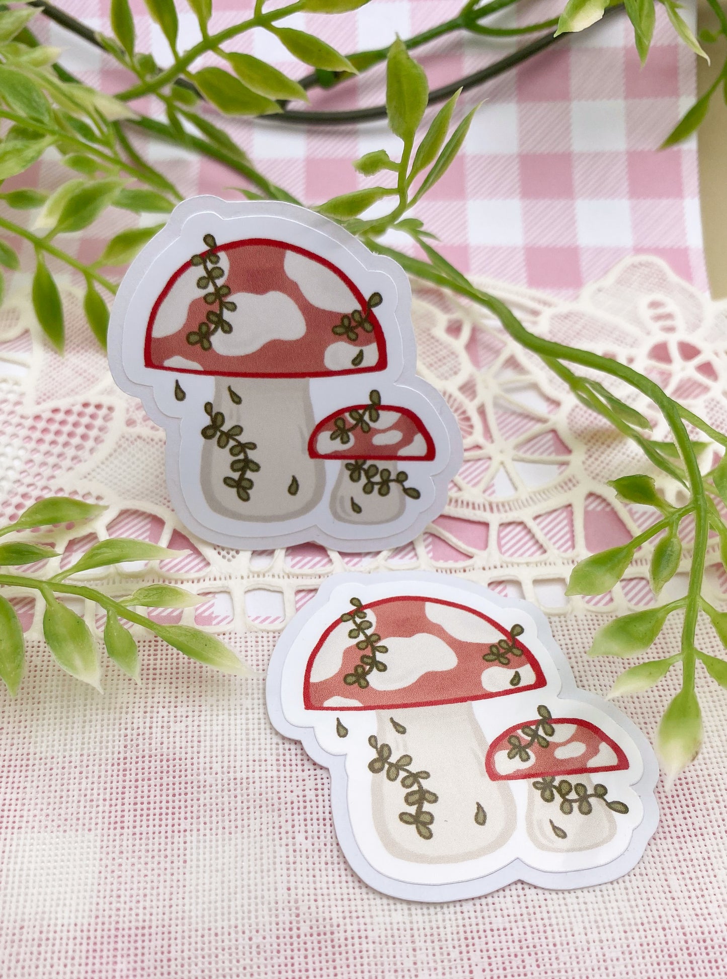 Mushroom Aesthetic Small Matte Vinyl Sticker