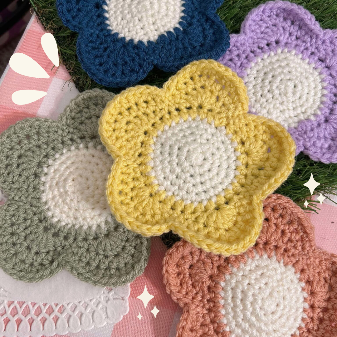 Crochet Flower Coasters