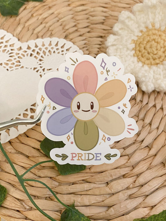 PRIDE Flower Matte Vinyl Sticker