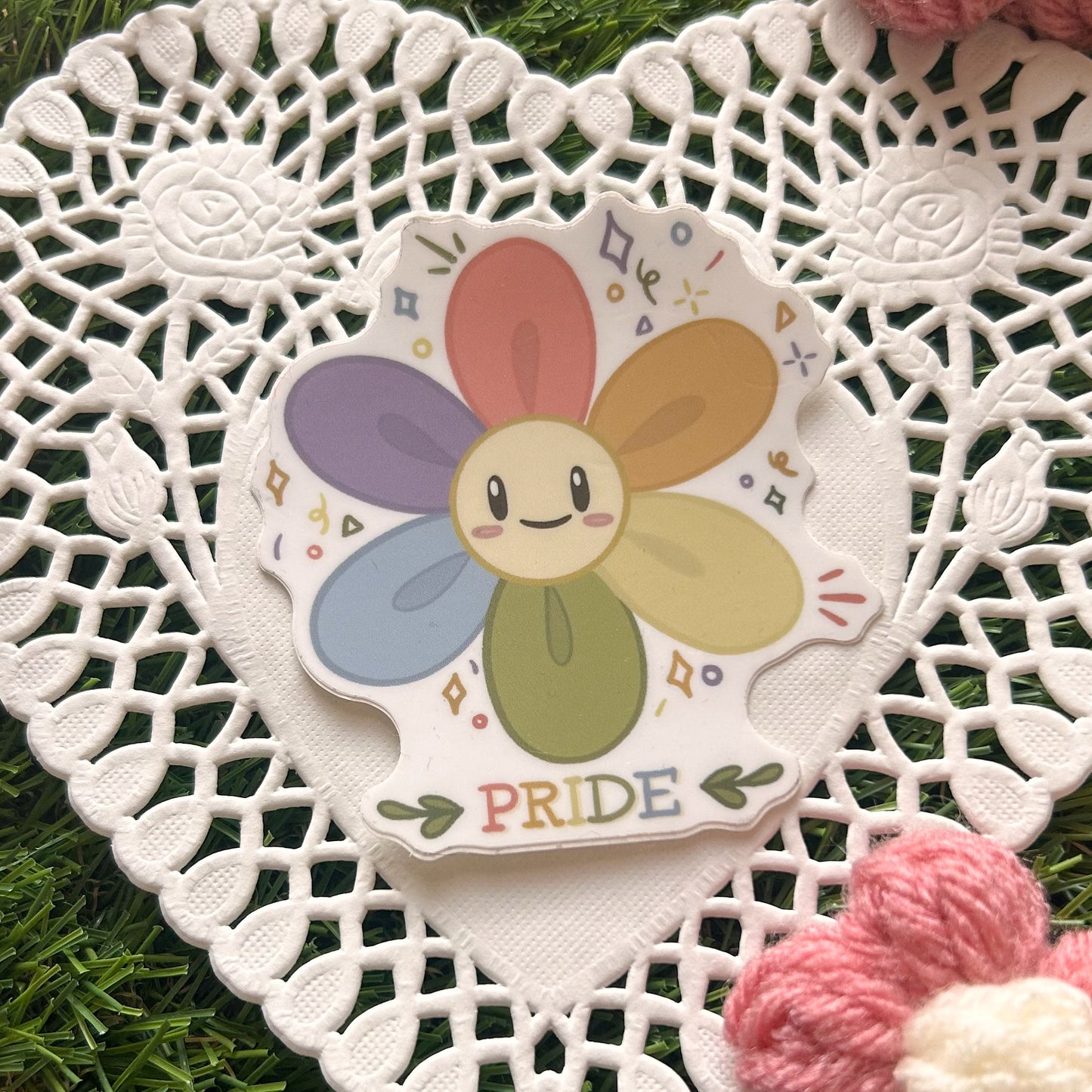 PRIDE Flower Matte Vinyl Sticker