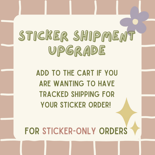 "upgraded"  sticker shipping