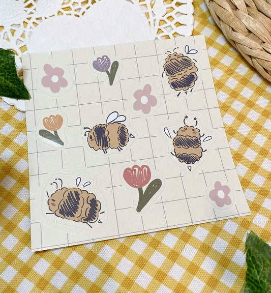 Doodle Bee Garden Sticker Sheet