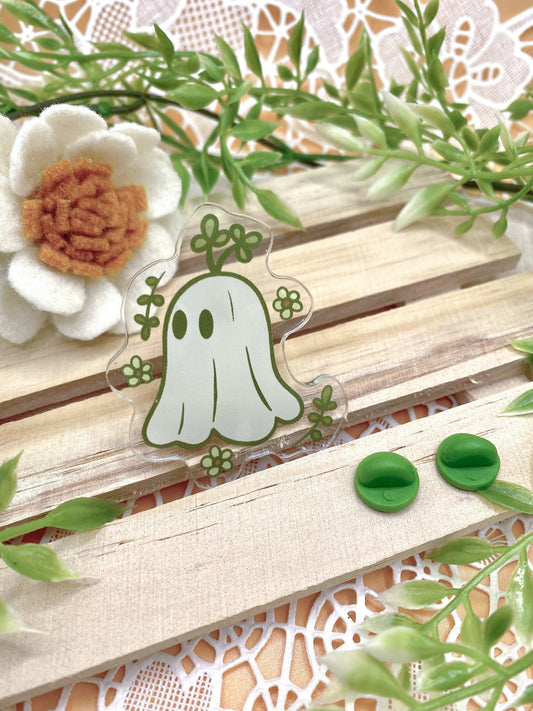 Sprout ghost Acrylic Pin
